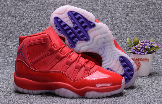 Air Jordan 11 Clippers Red Shoes - Click Image to Close